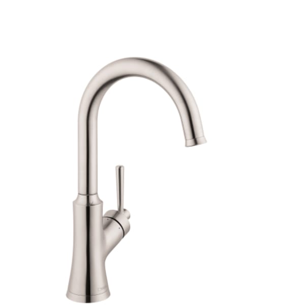 hansgrohe Joleena Bar Faucet, 1.5 GPM in Stainless Steel Optic