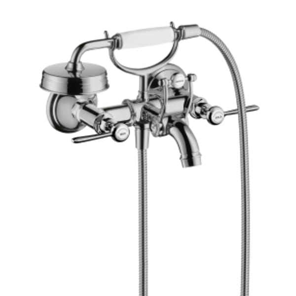 AXOR Montreux 2-Handle Wall-Mounted Tub Filler with Lever Handles and 1.8 GPM Handshower in Chrome