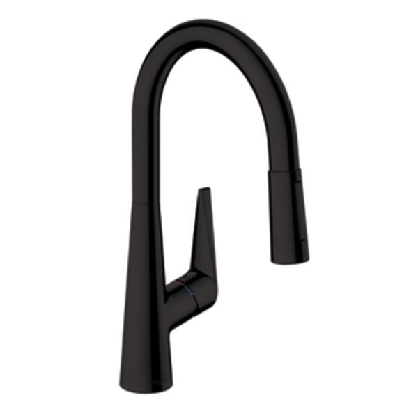 hansgrohe Talis S HighArc Kitchen Faucet, 2-Spray Pull-Down, 1.75 GPM in Matte Black