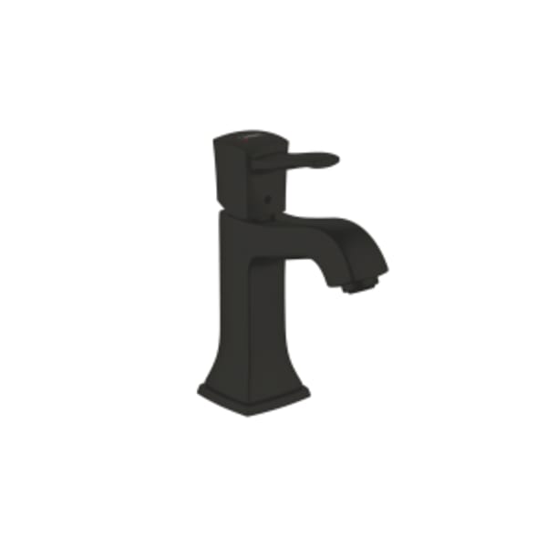hansgrohe Metropol Classic Single-Hole Faucet 110 with Pop-Up Drain, 1.2 GPM in Matte Black