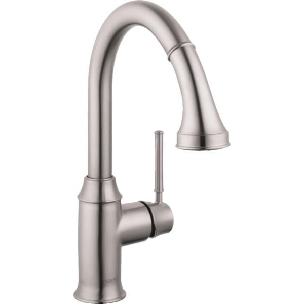 hansgrohe Talis C Prep Kitchen Faucet, 2-Spray Pull-Down, 1.75 GPM in Stainless Steel Optic