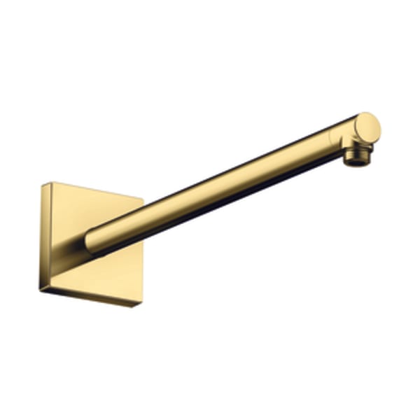 AXOR ShowerSolutions Showerarm Square, 15" in Polished Gold Optic