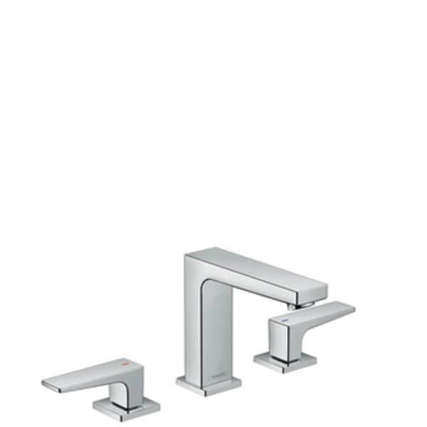hansgrohe Metropol Widespread Faucet 110 with Lever Handles and Pop-Up Drain, 0.5 GPM in Chrome