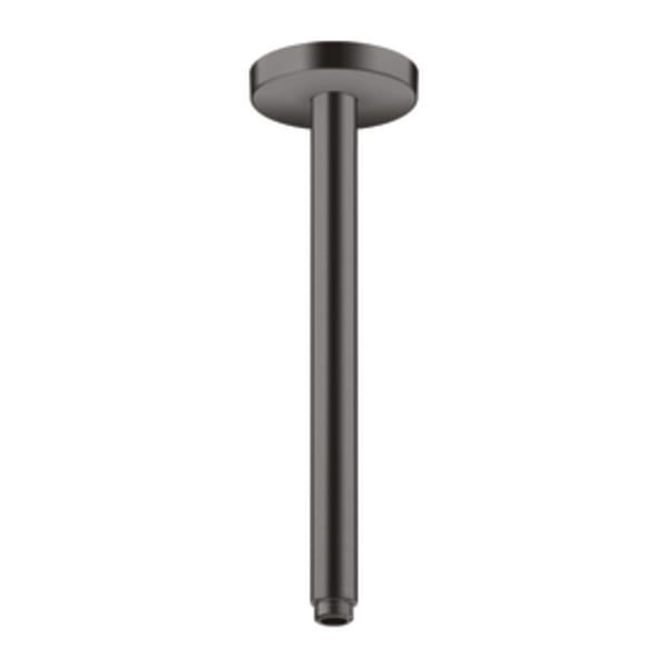 AXOR ShowerSolutions Extension Pipe for Ceiling Mount, 12" in Brushed Black Chrome