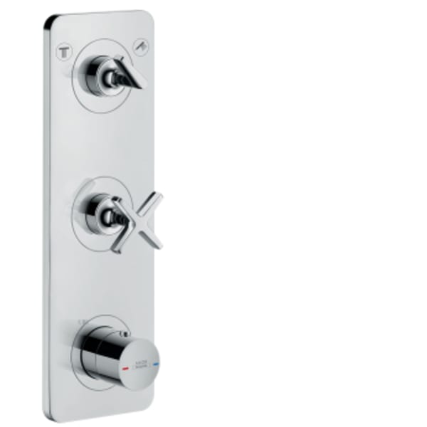AXOR Citterio E Thermostatic Module Trim 15" x 5" for 2 Functions in Chrome