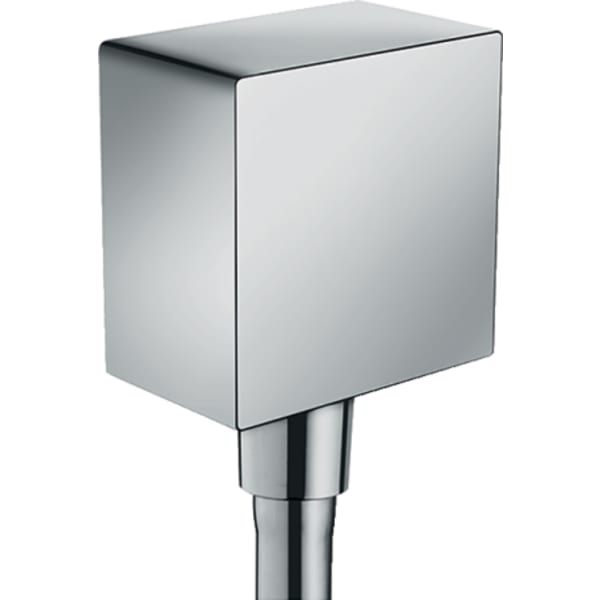 hansgrohe FixFit Wall Outlet Square with Check Valves in Chrome