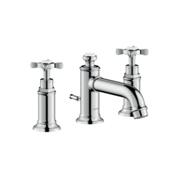 AXOR Montreux Widespread Faucet 30 with Cross Handles and Pop-Up Drain, 1.2 GPM in Chrome