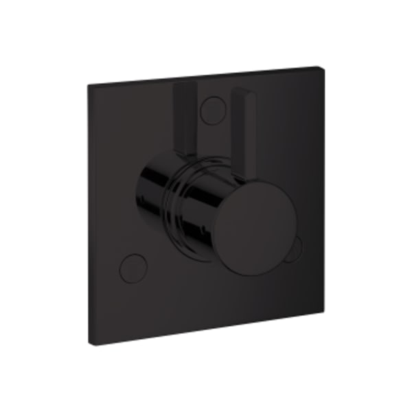 hansgrohe Ecostat Diverter Trim Square Trio/Quattro in Matte Black