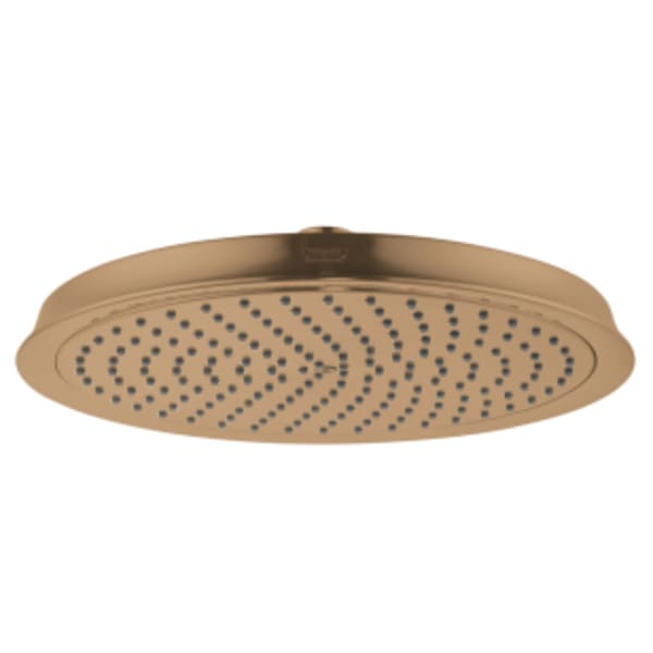 hansgrohe Raindance Classic Showerhead 240 1-Jet PowderRain, 1.75 GPM in Brushed Bronze