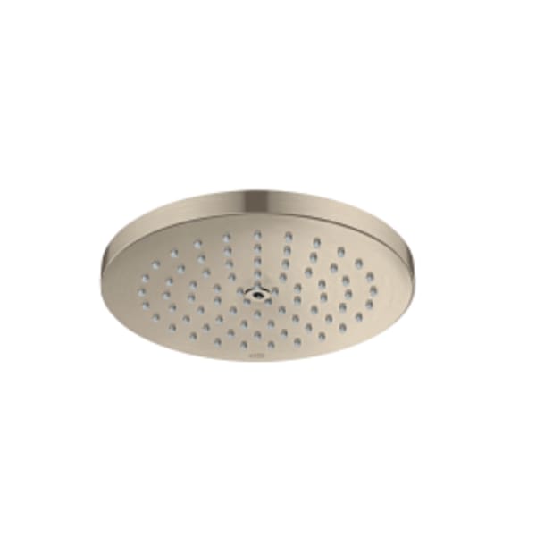 AXOR ShowerSolutions Showerhead 180 1-Jet Powder Rain, 1.75 GPM in Brushed Nickel