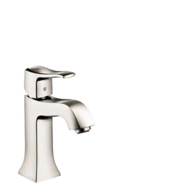 hansgrohe Metris C Single-Hole Faucet 100 with Pop-Up Drain, 1.2 GPM in Polished Nickel