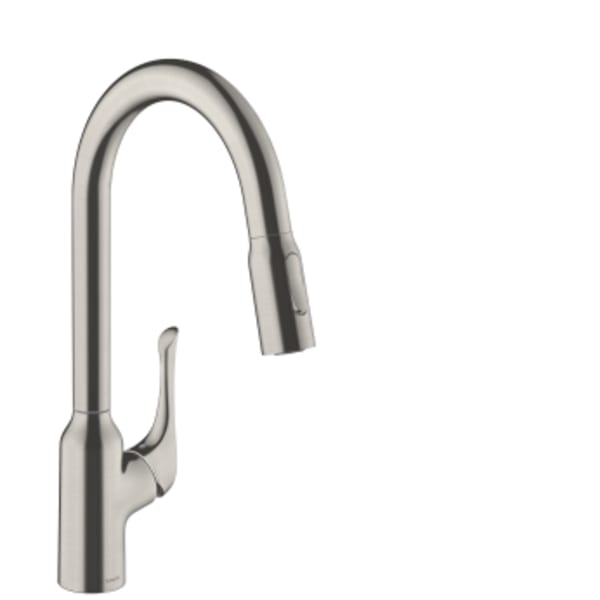 hansgrohe Allegro N HighArc Kitchen Faucet, 2-Spray Pull-Down, 1.75 GPM in Stainless Steel Optic
