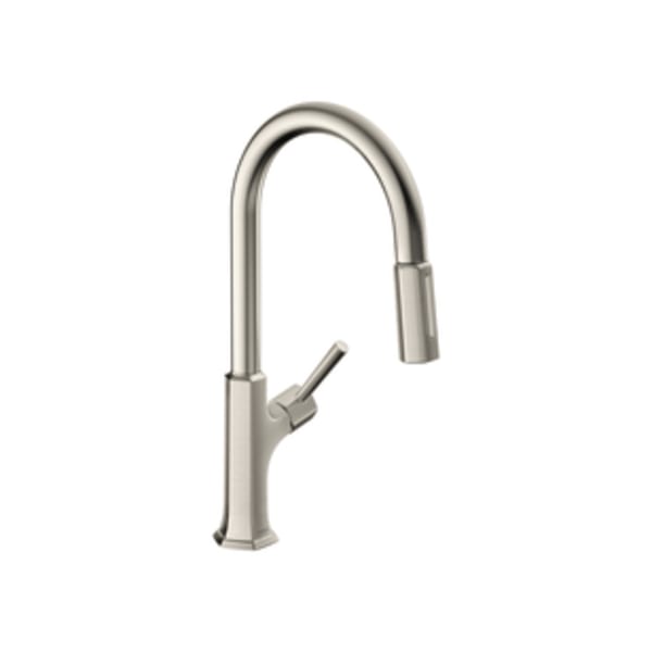 hansgrohe Locarno HighArc Kitchen Faucet, 2-Spray Pull-Down, 1.75 GPM in Stainless Steel Optic