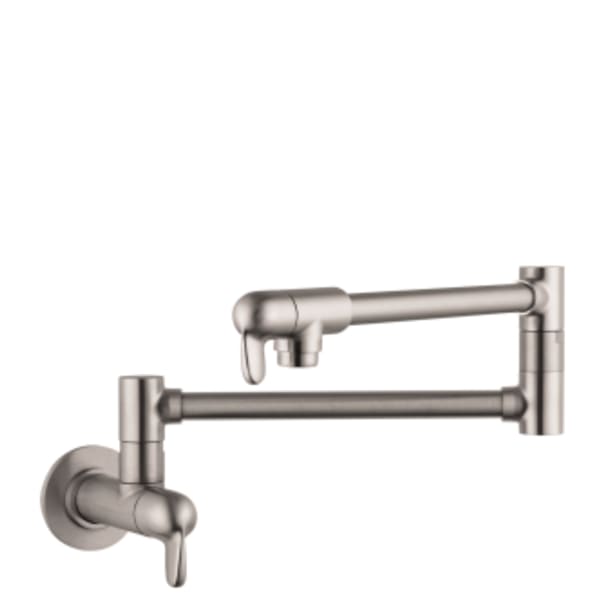 hansgrohe Allegro E Pot Filler, Wall-Mounted, 2.5 GPM in Stainless Steel Optic