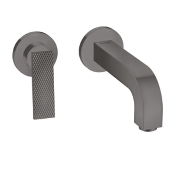 AXOR Citterio Wall-Mounted Single-Handle Faucet Trim- Rhombic Cut, 1.2 GPM in Brushed Black Chrome