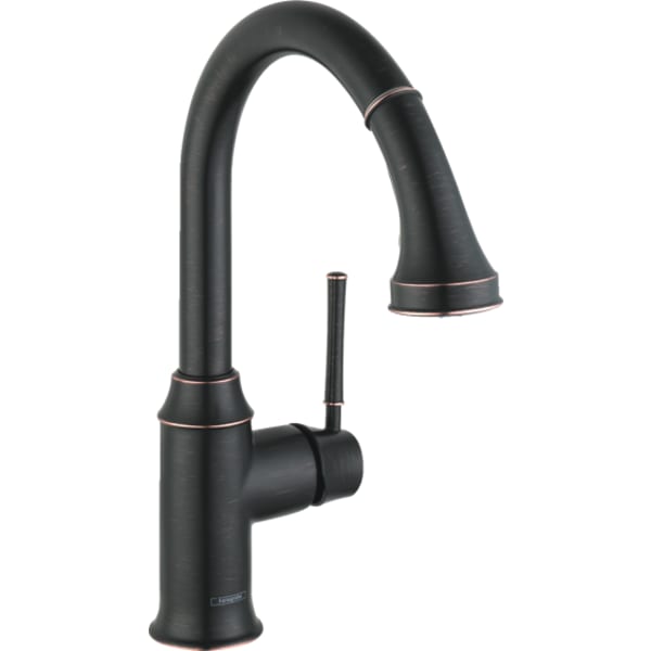hansgrohe Talis C Prep Kitchen Faucet, 2-Spray Pull-Down, 1.75 GPM in Rubbed Bronze