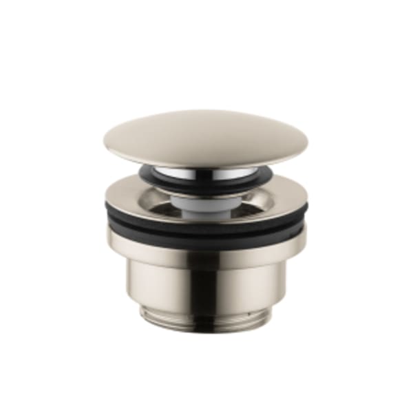 hansgrohe Push-Open Sink Drain in Brushed Nickel