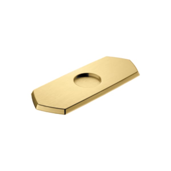 hansgrohe Locarno Base Plate for Single-Hole Faucets in Brushed Gold Optic