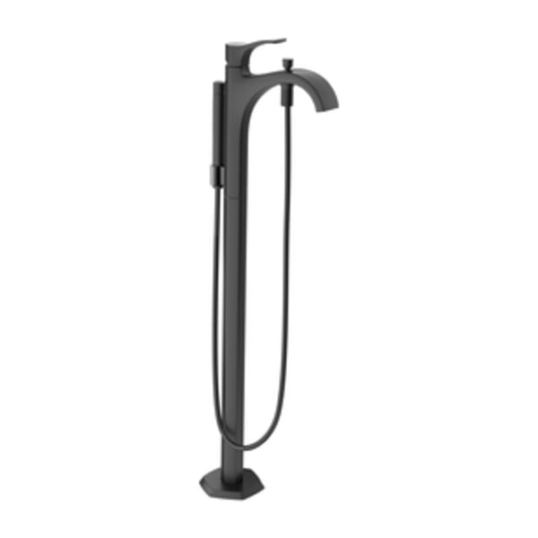 hansgrohe Locarno Freestanding Tub Filler Trim with 1.75 GPM Handshower in Matte Black