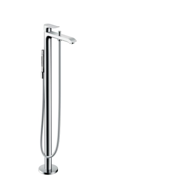 hansgrohe Metris Freestanding Tub Filler Trim with 1.75 GPM Handshower in Chrome