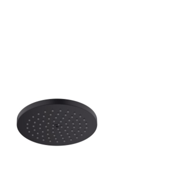 hansgrohe Raindance S Showerhead 180 1-Jet PowderRain, 1.75 GPM in Matte Black