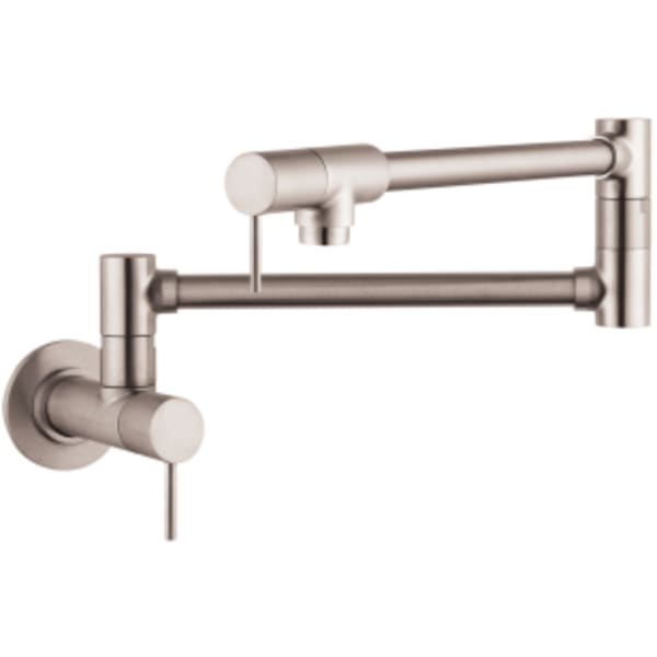 AXOR Starck Pot Filler, Wall-Mounted in Stainless Steel Optic