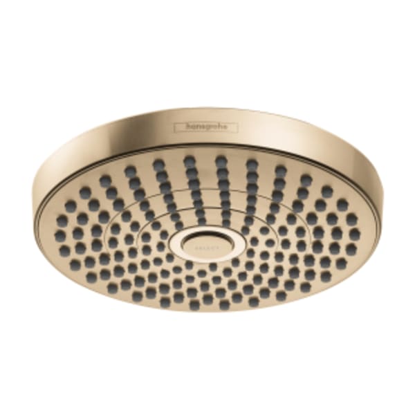 hansgrohe Croma Select S Showerhead 180 2-Jet, 2.5 GPM in Brushed Bronze