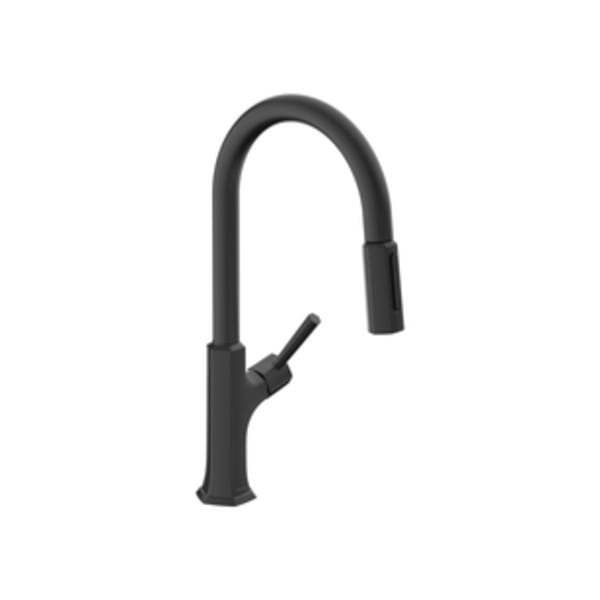 hansgrohe Locarno HighArc Kitchen Faucet, 2-Spray Pull-Down with sBox, 1.75 GPM in Matte Black