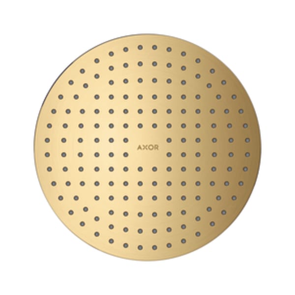 AXOR ShowerSolutions Showerhead 250 2-Jet, 2.5 GPM in Brushed Gold Optic