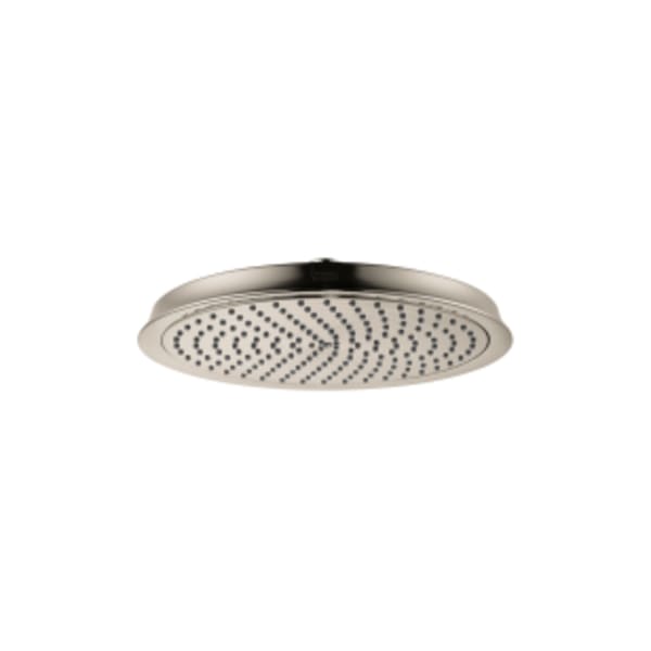 hansgrohe Raindance Classic Showerhead 240 1-Jet PowderRain, 2.5 GPM in Brushed Nickel