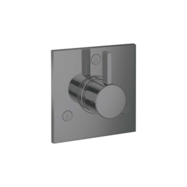 hansgrohe Ecostat Diverter Trim Square Trio/Quattro in Brushed Black Chrome