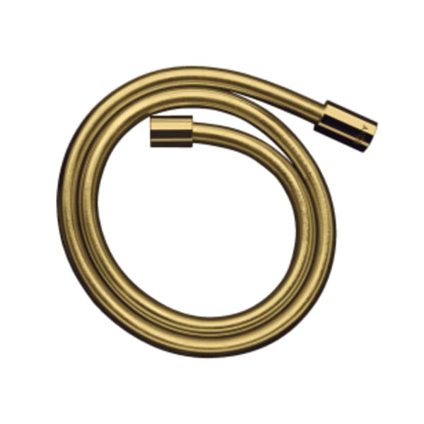 AXOR ShowerSolutions Techniflex Hose with Cylindrical Nut, 49" in Polished Gold Optic