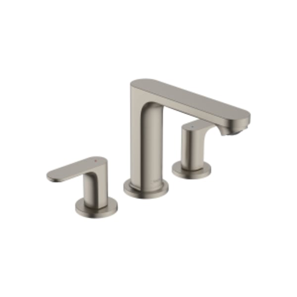 hansgrohe Rebris S Widespread Faucet 110 with Pop-Up Drain, 1.2 GPM in Brushed Nickel