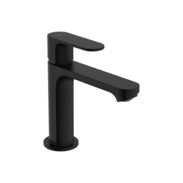 hansgrohe Rebris S Single-Hole Faucet 110 with Pop-Up Drain, 1.2 GPM in Matte Black