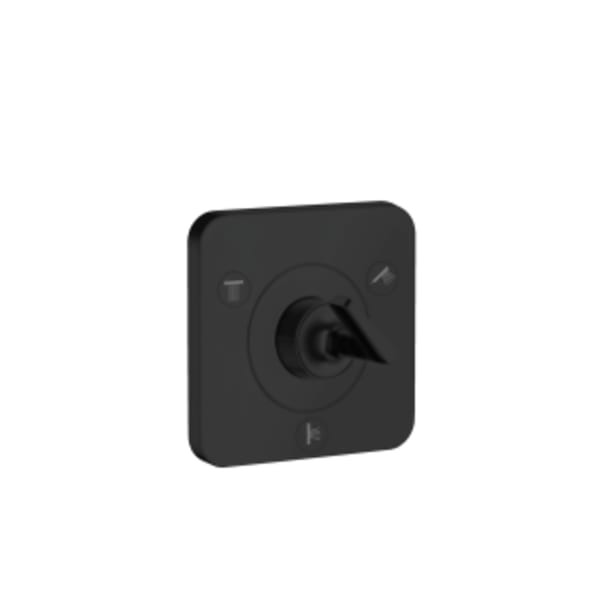 AXOR Citterio E Diverter Trim Trio/Quattro 5" x 5" in Matte Black