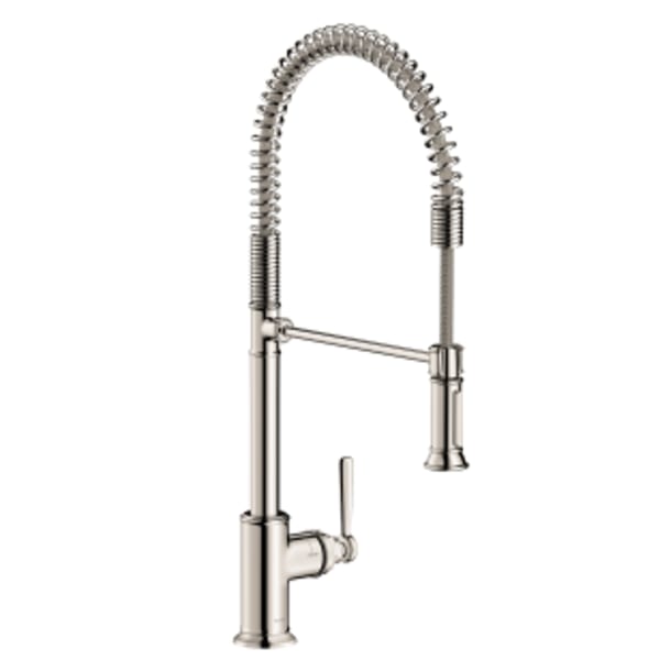 AXOR Montreux Semi-Pro Kitchen Faucet 2-Spray, 1.75 GPM in Polished Nickel