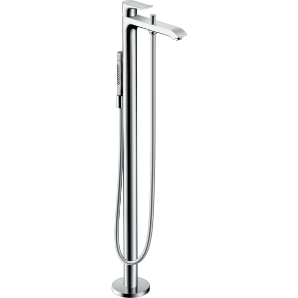 hansgrohe Metris Freestanding Tub Filler Trim with 1.75 GPM Handshower in Brushed Nickel