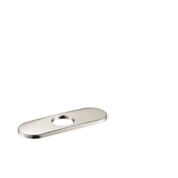 hansgrohe C Accessories Base Plate for Traditional Single-Hole Faucets, 6" in Polished Nickel