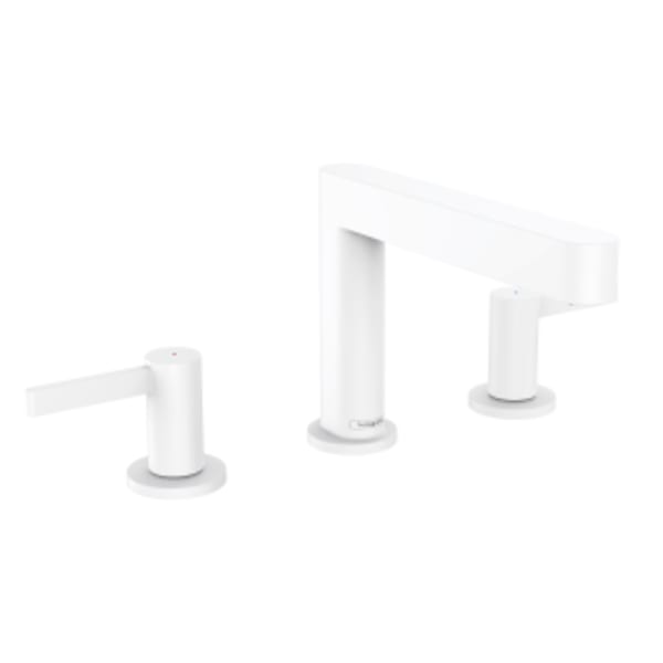 hansgrohe Finoris Wide-spread Faucet 110 with Pop-up Drain, 1.2 GPM in Matte White