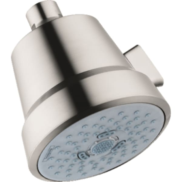 hansgrohe Club Showerhead 100 3-Jet, 1.75 GPM in Brushed Nickel