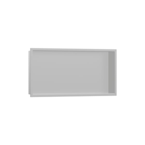 hansgrohe XtraStoris Original Wall Niche with Integrated Frame 12"x 24"x 4" in Concrete Grey
