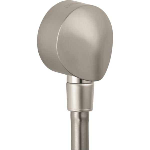 hansgrohe FixFit Wall Outlet with Check Valves in Brushed Nickel