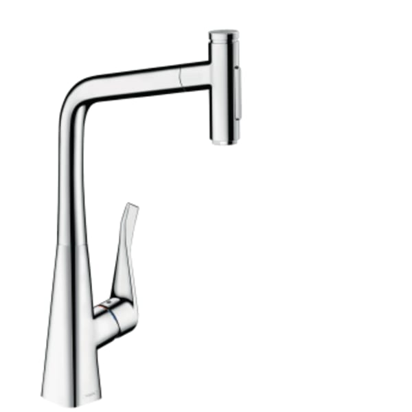 hansgrohe Metris Select HighArc Kitchen Faucet, 2-Spray Pull-Out, 1.75 GPM in Chrome