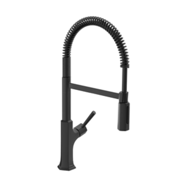 hansgrohe Locarno Semi-Pro Kitchen Faucet, 2-Spray, 1.75 GPM in Matte Black