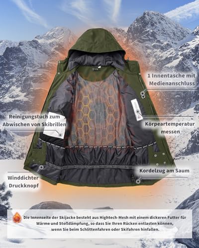Vue 4 de Veste De Ski Chaude