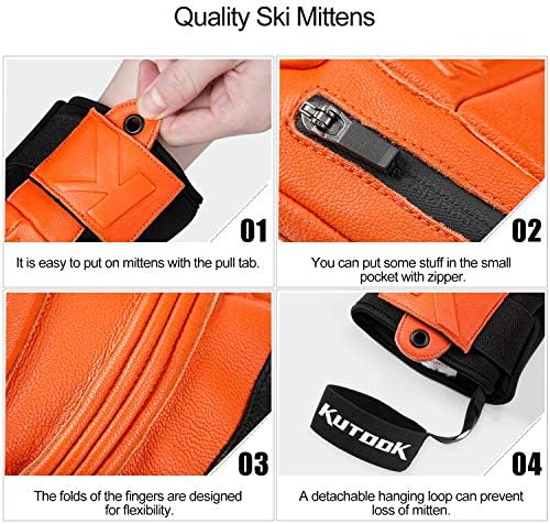 Vue 7 de Gants Ski Chauffants Hiver