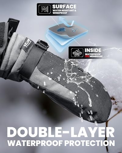 Vue 3 de Moufles De Ski Pour