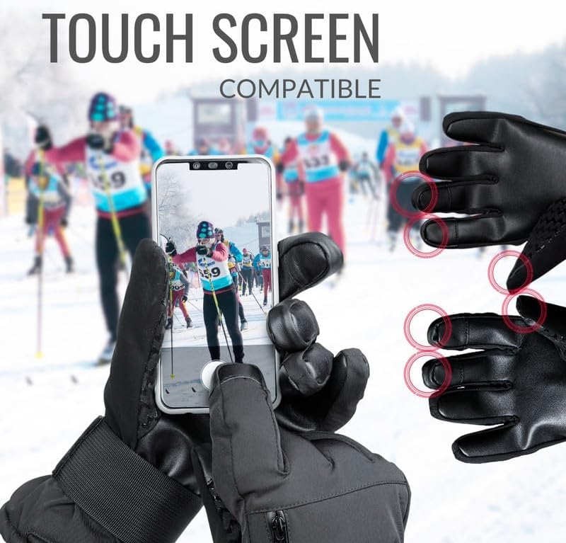 Vue 5 de Gants De Snowboard Avec