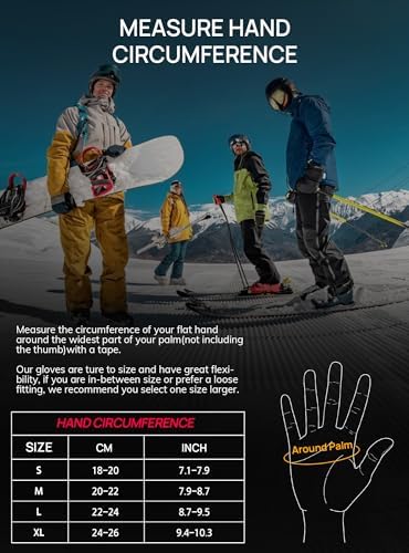 Vue 6 de Gants De Ski Thermiques