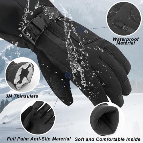 Vue 3 de Gants Ski Hommes Et